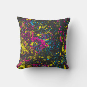 Painted in CMYK Throw Pillow