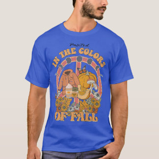 Painted In The Colours Of Fall Autumn Lover Pumpki T-Shirt