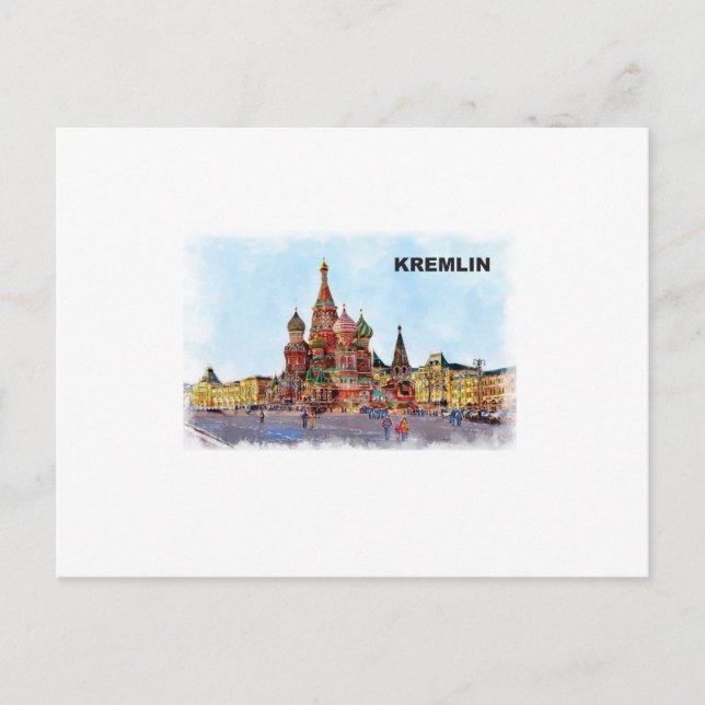 painted Kremlin Postcard (Front)