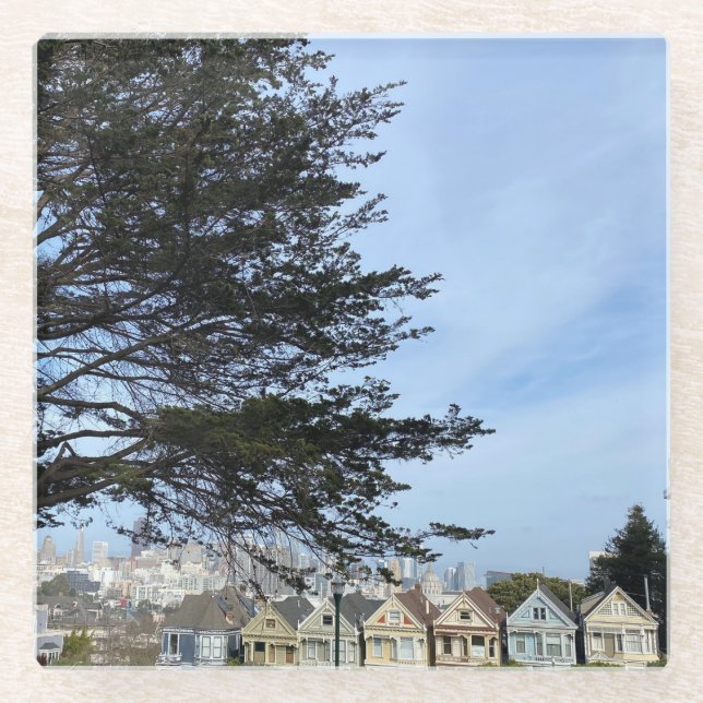 Painted Ladies Glass Coaster (Front)