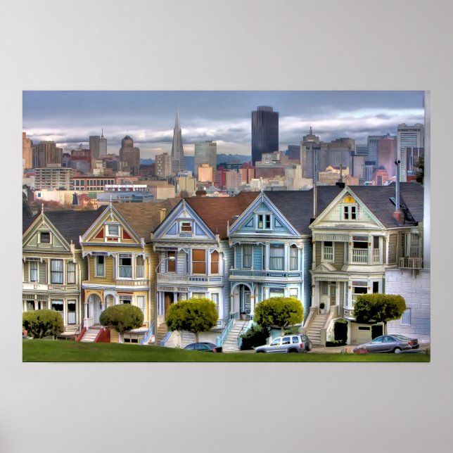 Painted Ladies of San Francisco California Poster (Front)