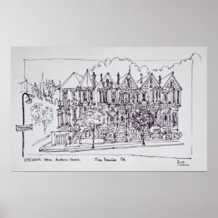 Painted Ladies San Francisco, California Poster