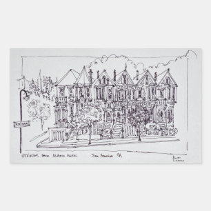 Painted Ladies San Francisco, California Sticker