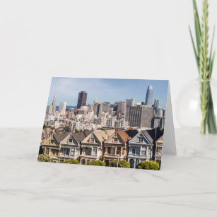 Painted Ladies Victorian Homes in San Francisco Card