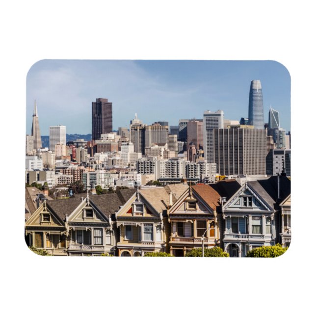 Painted Ladies Victorian Homes in San Francisco Magnet (Horizontal)