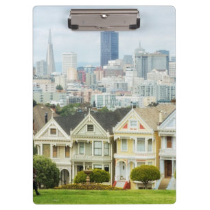 Painted Ladies, Victorian houses and skyline Clipboard