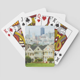 Painted Ladies, Victorian houses and skyline Playing Cards