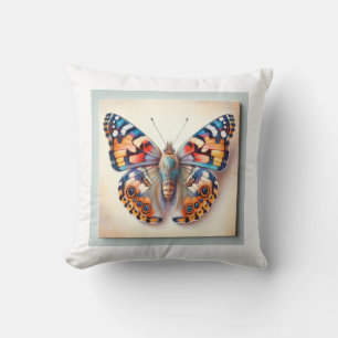 Painted Lady Butterfly 300524IREF112 - Watercolor Throw Pillow
