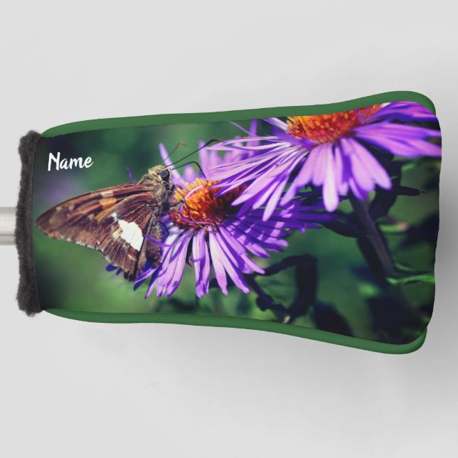 Painted Lady Butterfly Aster Flower Personalized   Golf Head Cover (Front)