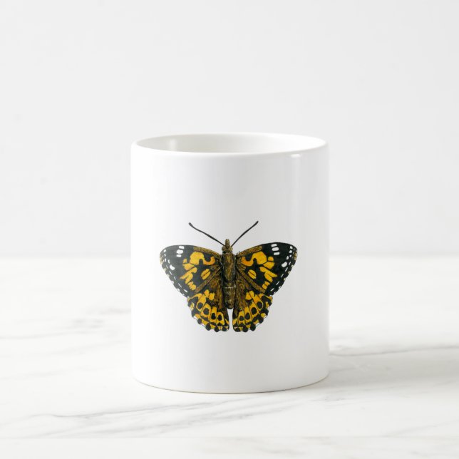Painted lady butterfly coffee mug (Center)
