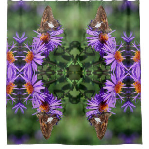 Painted Lady Butterfly On Aster Flower Abstract 