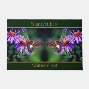 Painted Lady Butterfly On Flower Personalized    Doormat