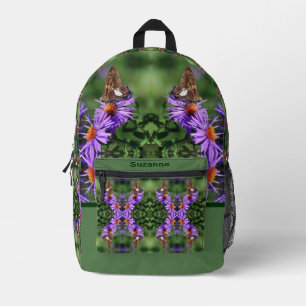 Painted Lady Butterfly On Flower Personalized Printed Backpack