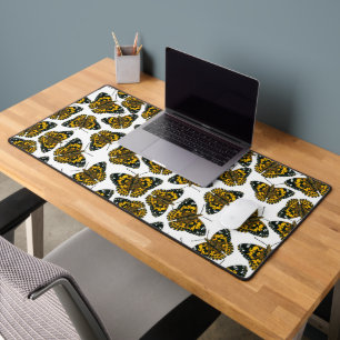 Painted lady butterfly pattern desk mat