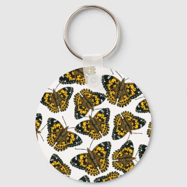 Painted lady butterfly pattern keychain (Front)