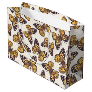 Painted lady butterfly pattern large gift bag