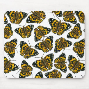 Painted lady butterfly pattern mouse pad