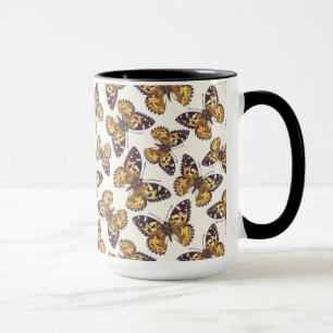 Painted lady butterfly pattern mug