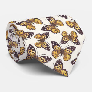 Painted lady butterfly pattern tie