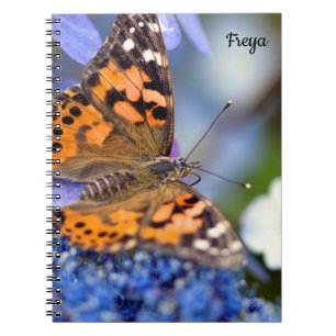 Painted Lady Butterfly Spiral notebook