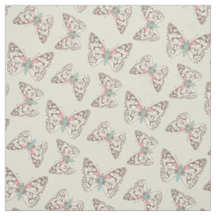 Painted lady inked art butterflies fabric