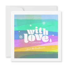 Painted Layers Love at Christmas Flat Card