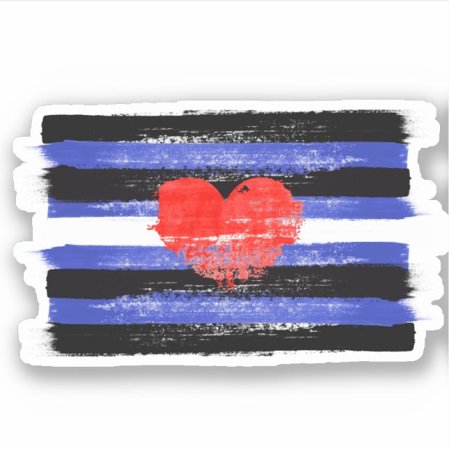 PAINTED LEATHER PRIDE FLAG and SYMBOL (Front)