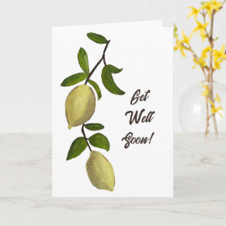 Painted Lemons Get Well Soon Card