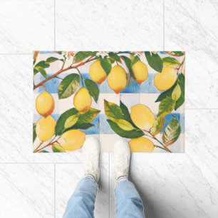 Painted Lemons on a Table Landscape  Doormat