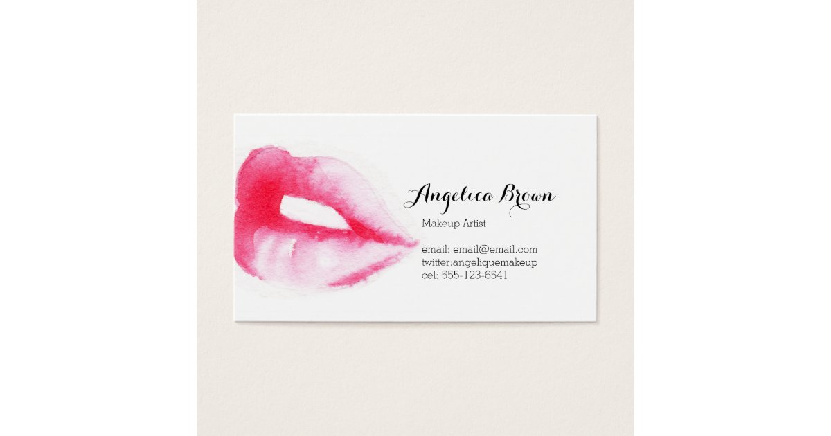 Painted Lips Business Card Zazzle.ca