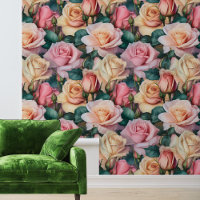 Painted Look Rose Floral Flower 