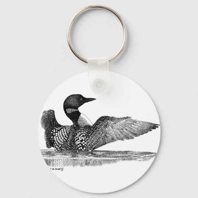 Painted Loon Keychain (Front)