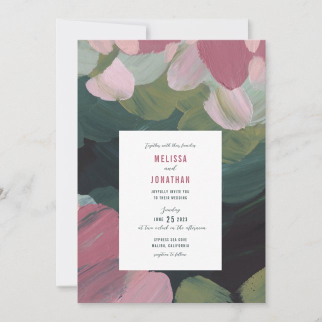 Painted Love Wedding Invitation Invitation (Front)