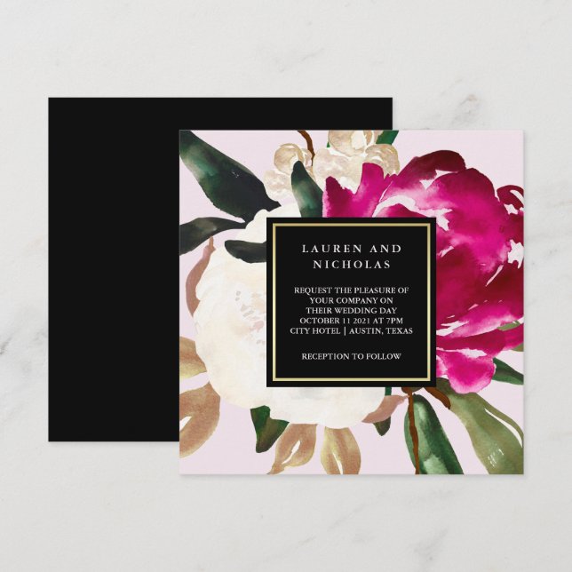Painted Magnolia | Wedding Invitation (Front/Back)