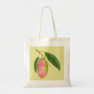 Painted mango and tangerine tote bag
