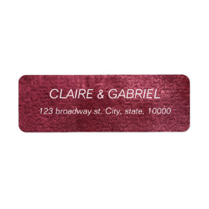 Painted marsala modern simple return address