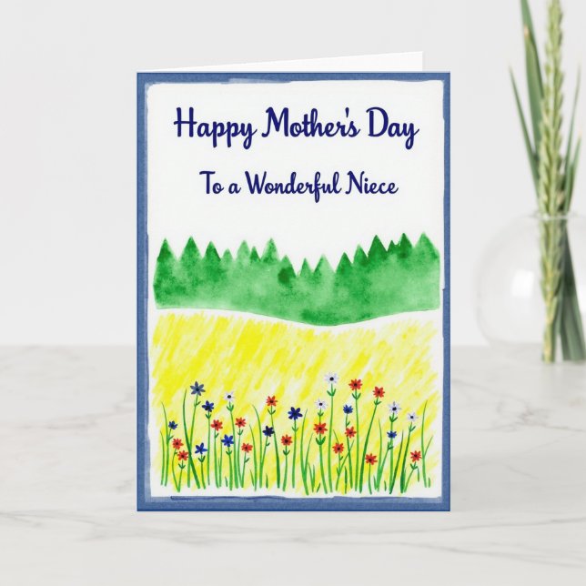 Painted Meadow Mothers Day Card (Front)