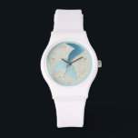 Painted Mermaid Collection Watch<br><div class="desc">A mermaid's prime feature, their tail! A cool piece of pop art starring this fantasy mythical feature on a simple background. A rich blue mermaid tail, designed by June Erica Vess. Something to bring the magic of the ocean to life in your home with this visually stunning work. June Erica...</div>