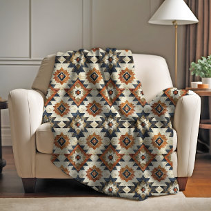 Painted Mesa Aztec  Fleece Blanket