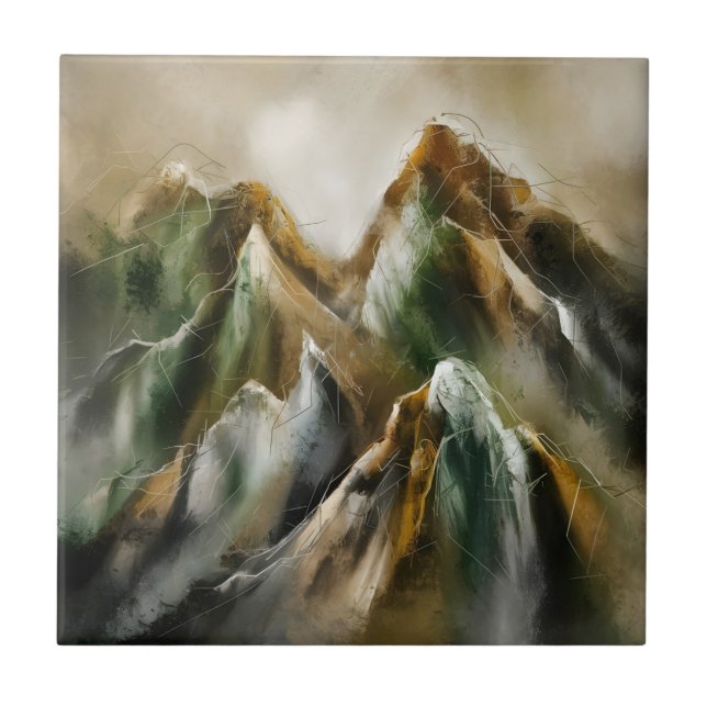 Painted Mountains  Tile (Front)