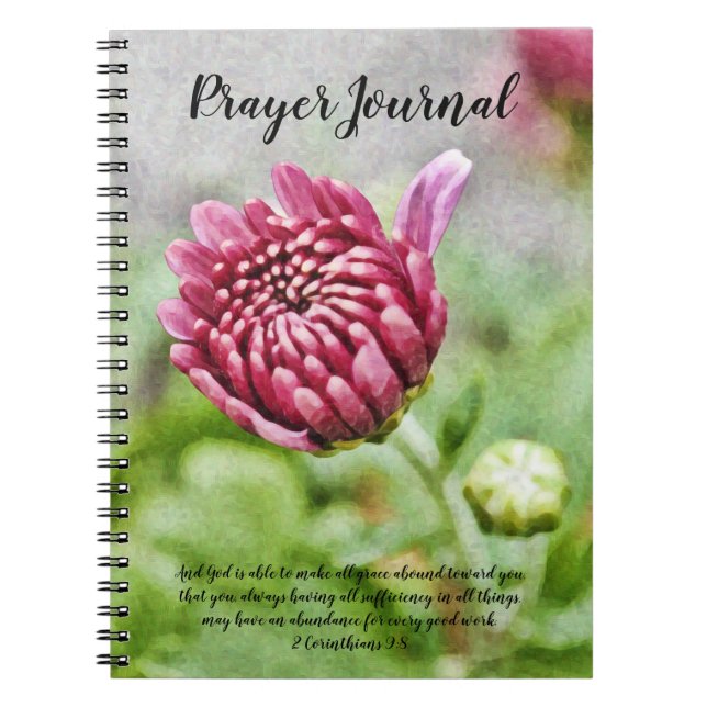 Painted Mum Bud Prayer Journal (Front)