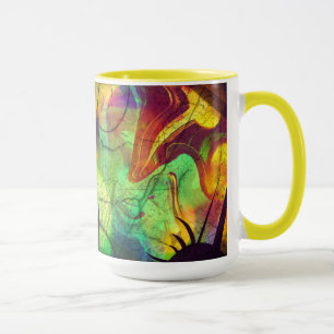 Painted Nebula -Fire Opal Abstract Mug