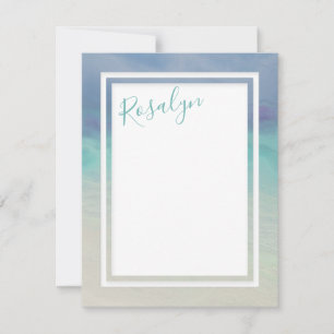 Painted Ocean Border Card