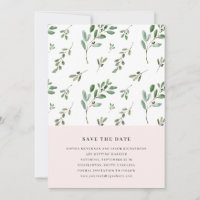 Painted Olive Branches | Simple Blush Pink Wedding