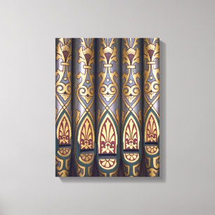 Painted organ pipes canvas print