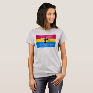 PAINTED PANSEXUAL PRIDE FLAG and SYMBOL T-Shirt