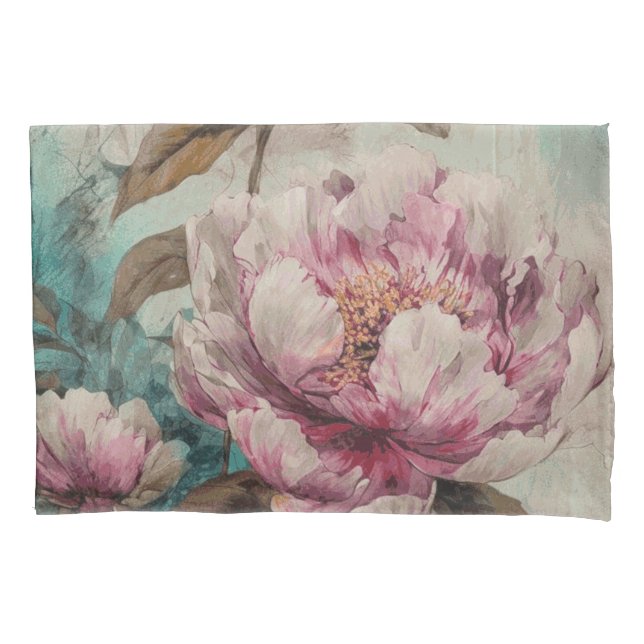 Painted Peonies - Pillowcase (Front)