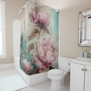 Painted Peonies - Shower Curtain