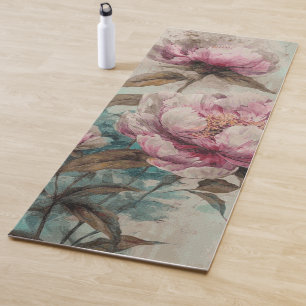 Painted Peonies - Yoga Mat