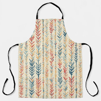 Painted Pine Needle Stripes - Apron